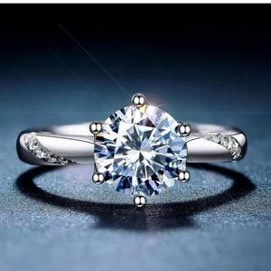 Gorgeous 925 Silver Ring Women White Sapphire